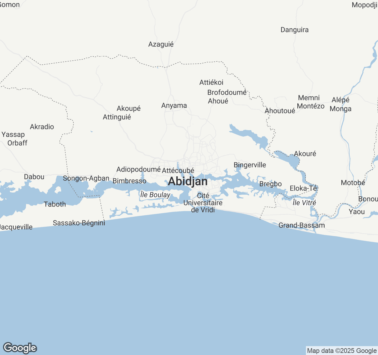 Map of Abidjan